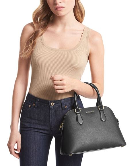 michael kors dome leather satchel|michael kors opened satchel purse.